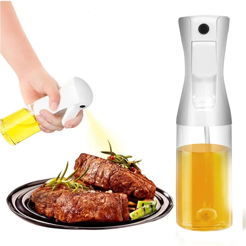 1pc Black Transparent Oil Spray Bottle for Cooking Kitchen Olive Oil Sprayer for Camping BBQ Baking Vinegar Soy Sauce